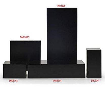 Oirlv Solid Wood Minimalism Style Jewelry Display Stand Showcase Jewelry Organizer Black Square Holder (SM05303) - color: SM05303