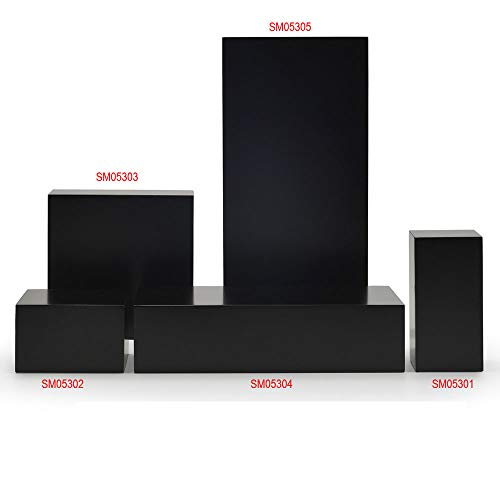 Oirlv Solid Wood Minimalism Style Jewelry Display Stand Showcase Jewelry Organizer Black Square Holder (SM05304) - color: SM05304