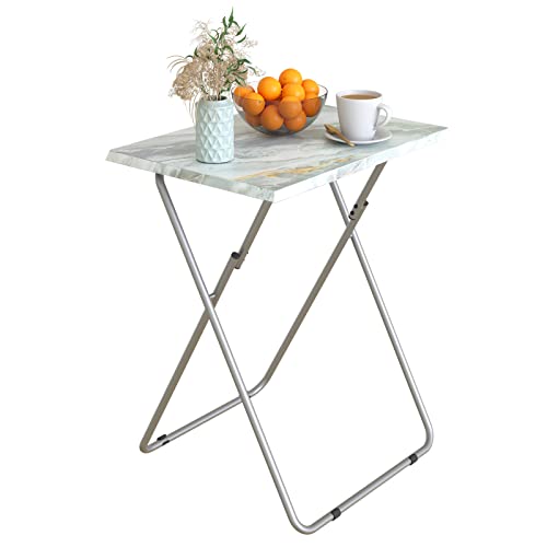 Garden 4 you Portable Folding TV Tray Dinner Snack Trays Table Portable Foldable Table Small Sofa Bedside Tables with Light Weight, 15 x 18.9 x 26 in(Smoky Grey,1PC) - color: Smoky Grey, size: 1pc