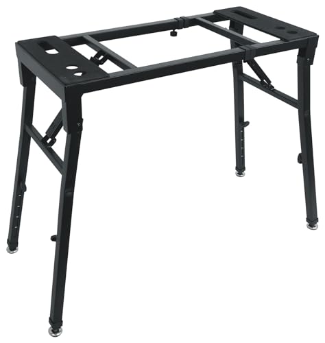 Rockville PKS35 Adjustable Platform Keyboard Stand, Steel, Foam Pads, Precise Adjustments, Folds Flat, Swivel Feet, Perfect for Performers, Live Music