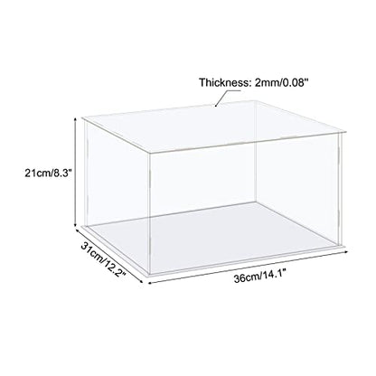 MECCANIXITY Acrylic Display Case Box Clear Dustproof Protection Showcase 14.1x12.2x8.3 Inch for Collectibles Display - size: 14.1x12.2x8.3 Inch