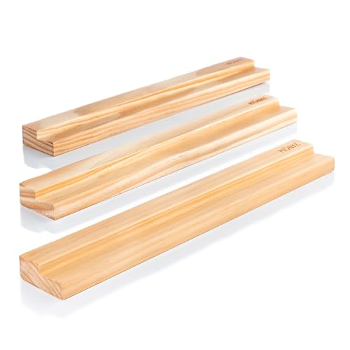 Vinyl Record Shelf - 3 Display Ledges Made of Solid Wood -A Wall Mount for Your Favorite or Now-Playing Records -This Vinyl Record Holder Fits All Records (Pine) - color: Wood (Pine)