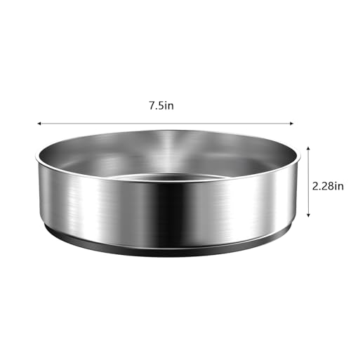 VAEHOLD Lazy Susan Turntable Spice Rack Organizer for Kitchen Cabinet, Storage Tray for Fruit, Snacks, Salad - Organizer for Cupboard, Pantry, Bathroom, Table, Cosmetic (Silver, 7 1/2‘’) - color: Silver, size: 7 1/2‘’