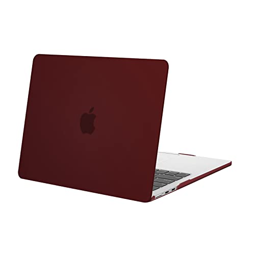 MOSISO Compatible with MacBook Air 13 inch Case M5 2026 M4 2025 M3 M2 2024-2022 A3449 A3240 A3113 A2681, Scratches-Resistant Protective Hard Shell for MacBook Air 13.6 inch Case, Burgundy - color: Burgundy