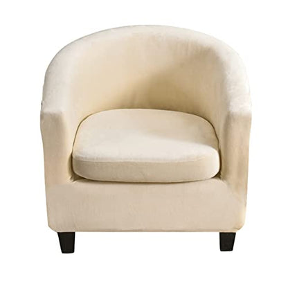 KRFOONN 2 Pieces Club Chair Slipcover Printed Stretch Tub Chair Slipcover Armchair Covers Sofa Cover Removable Round Barrel Chair Covers Couch Furniture Protector Cover for Living Room, A26 - color: Colora26