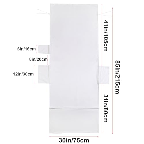 VOCOOL Beach Chair Cover Pool Lounge Chair Cover Soft and Absorbent White | Chaise Lounge Chair Towel Cover with Side Pockets, for Pool Sunbathing Hotel Garden Courtyard Outdoor Vacation, 85" x 30" - color: White