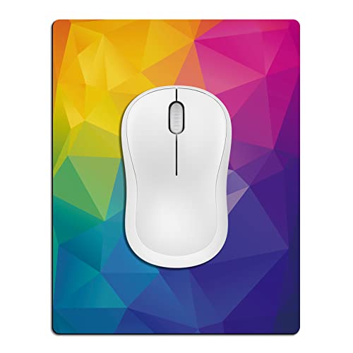 Small Mouse Pad, Mini Mouse Pads for Wireless Mouse and Laptop, Travel Mousepads with Designs - Cool Colorful Rainbow, Portable Mousepad with Non-Slip Rubber Base - 5.5 x 7 in - color: Colorful rainbow, size: 7L x 5.5W inches