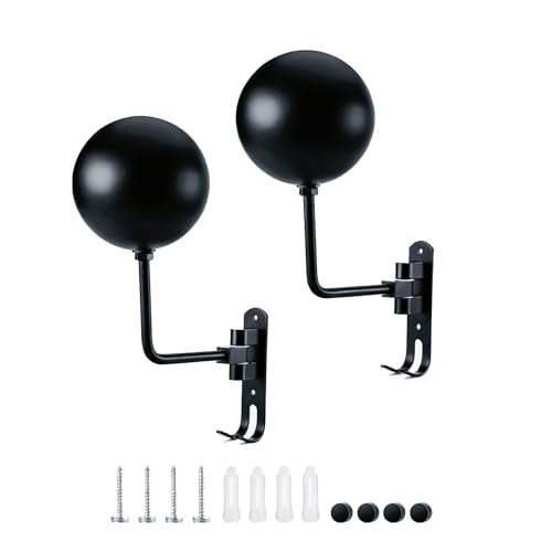 Motorcycle Helmet Holder, 180° Rotating Metal Helmet Hanger, Motorcycle Helmet Display Stand, Helmet Rack with Double Hooks for Bike Coats, Caps, Sportswear, Hats & Motorcycle Gear (2 Pack)