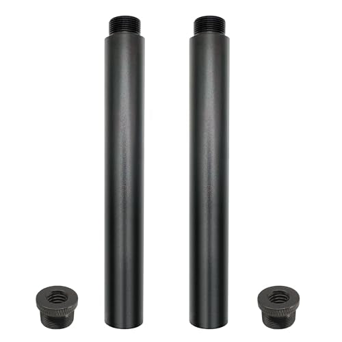 Mic Stand Extension Tube with 3/8" to 5/8" Microphone Extension Pipe Adapter for Mic Booms,Arm Stand 2 Pack