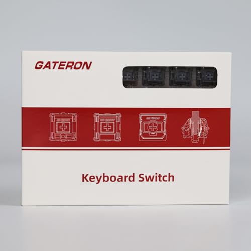 GATERON KS-15 Optical Silver Keyboard Switches, 45gf RGB LED Infrared Path Linear Key Switches for Mechanical Keyboard (35PCS, Silver) - color: silver