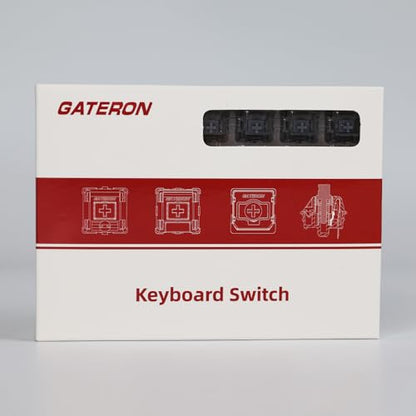 GATERON KS-15 Optical Silver Keyboard Switches, 45gf RGB LED Infrared Path Linear Key Switches for Mechanical Keyboard (35PCS, Silver) - color: silver