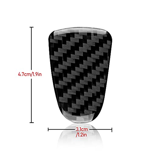 AIRSPEED Car Gear Shift Knob Head Cover Sticker Carbon Fiber Interior Trim for Subaru Impreza 2017-2023 Crosstrek 2018-2023 Accessories (Black) - color: Knob Head Cover-Black