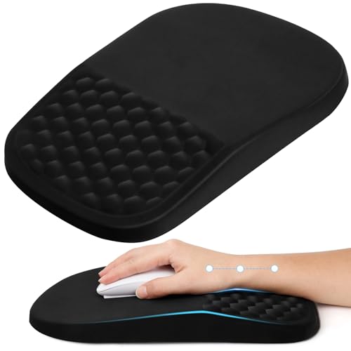 Mouse Pad with Wrist Rest, Ergonomic Mouse Wrist Rest for Pain Relief, Mousepad with Massage Bumps Design, Soft Memory Foam, Non-Slip Base, Wrist Pad for Mouse for Office School Home Gaming