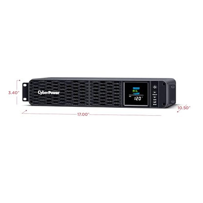 CyberPower CP1500PFCRM2U PFC Sinewave UPS Battery Backup, 1500VA/1000W, 8 Outlets, AVR, Short Depth 2U Rackmount, UL Certified - size: 1500VA, style: Rackmount 2U
