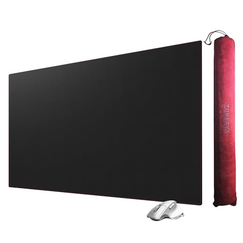 ZORESYN Large Desk Pad (39.4" x 23.6") - Waterproof PU Leather Desk Mat with Non-Slip Base, Office Desk Protector for Keyboard, Mouse, and Writing, Durable Stitched Edges (Black) - color: Black, size: 39.4L x 23.6W inches