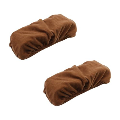 Office Chair Armrest Slipcovers Covers Pads for Recliner Sofa (Brown) - color: Brown