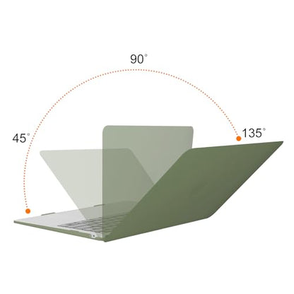 MOSISO Compatible with MacBook Air 13 inch Case M1 2021 2020 2019 2018 Release A2337 A2179 A1932 Touch ID, Plastic Hard Shell Cover&Keyboard Cover for MacBook Air 13.3 inch Case M1, Army Green - color: Army Green