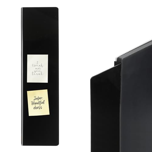 PATIKIL Monitor Memo Board, Black L Shape Magnetic Sticky Note Holder Side Note Attachment Computer Accessories for Home Office Computer Monitor Screen, 1 Pcs