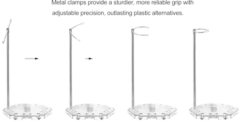 Flexible Assembled Action Figure Stand,Action Figure Display Holder Stand Base,Compatible with HG RG SD SHF Gundam 1/144 Toy,Doll Model Support Stand (4 Pack Clear) - color: 4 Pack Clear