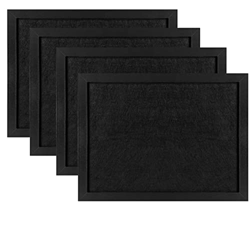 TORASO Cork Board Bulletin Board, Cork Boards for Walls with Pins, Eye Bolts, gaskets, Screws, Pin Board for Office, School and Home (All Black, 11“x14.5” - 4p) - color: All Black, size: 11“x14.5” - 4p
