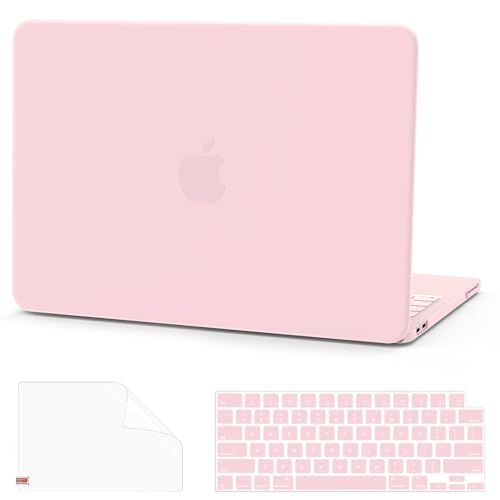 G JGOO Compatible with MacBook Neo Case 13 inch 2026 Release Model A3404 with A18 Pro Chip, Matte Protective Laptop Plastic Hard Shell Case with Keyboard Cover & Screen Protector, Baby Pink - color: Baby Pink