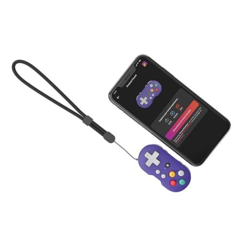 CRKD ATOM - Collectible Keychain Controller for Nintendo Switch, PC, Mac, Mobile and Smart TV (Retro Purple) - color: Retro Purple