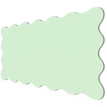 PU Leather Desk Pad, Scalloped Non-Slip Mouse Pad & Large Desk Mat Cover Stitched Edges Writing Pad for Office, Home - Waterproof, Easy to Clean, Durable Surface I 31.4"x15.7", Mint Green - color: Mint Green
