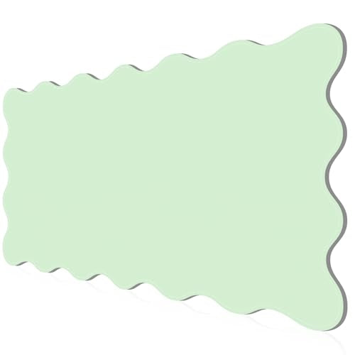 PU Leather Desk Pad, Scalloped Non-Slip Mouse Pad & Large Desk Mat Cover Stitched Edges Writing Pad for Office, Home - Waterproof, Easy to Clean, Durable Surface I 31.4"x15.7", Mint Green - color: Mint Green