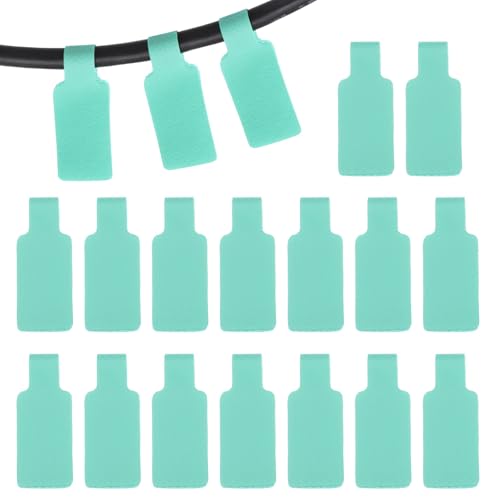 PATIKIL 16Pcs Cable Labels Tags, 1.8" Write on Wire Tags Cord Labels Hook Loop Rectangle Cable Ties for Electronics Organize Wire Classify Identification Management, Blue - color: Blue