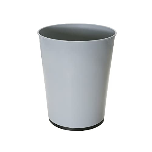 Bath Bliss 5 Liter Small Wastebasket | 2 Pack | Round Open Top | Trash Can | Bathroom | Bedroom | Kitchen | Office | Dorm | Disposal Waste Bin | Garbage | Grey - color: Grey, size: 2 Pack