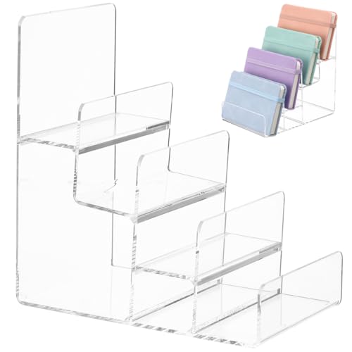 Cabilock 4-Tier Clear Acrylic Display Riser, Sturdy Tiered Organizer for Perfume Makeup Jewelry, Desktop/Retail Counter Display Stand for Home & Vendor - size: 4 Tier Clear