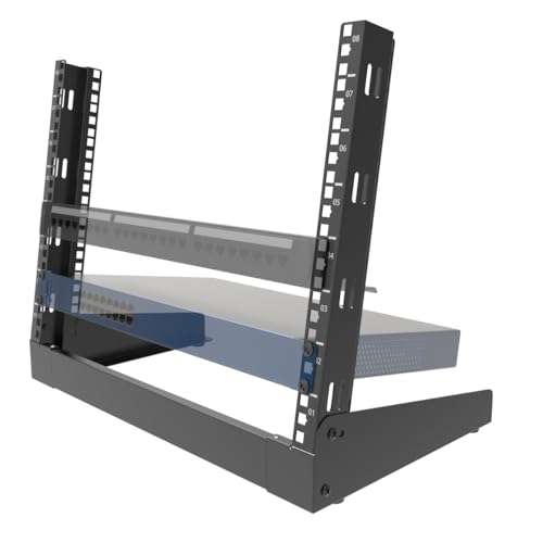 8U Desktop Server Rack 2-Post Free Standing Tabletop Rack for 19 inches Patch Panel, Data, AV, IT,Studio, Networking Equipments or Components (8U) - size: 8U