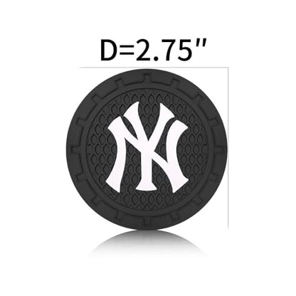 Car Cup Holder Coasters for NY Yankees Baseball Fans, Yankees Car Coasters for Cup Holder Insert Silicone Non-Slip - color: 11yk12s