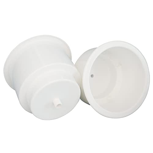 Yuanhe White Plastic Cup Drink Holder Insert with Drain for Boat Car Marine Rv, 8PCS - size: 8PCS