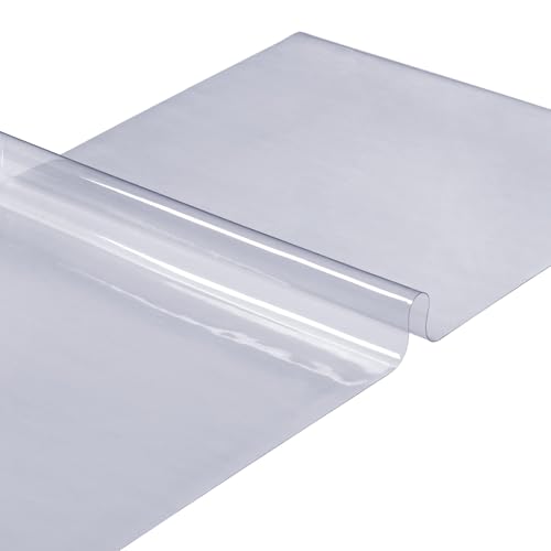 VEVOR Clear Table Cover Protector, 1.5mm Thick 36 x 72 in PVC Plastic Tablecloth, Waterproof & Oil Spill Proof, Customizable Rectangle Table Cover for Writing Desk, Coffee Table, Dining Room Table - size: 72" x 36" (Rectangular)