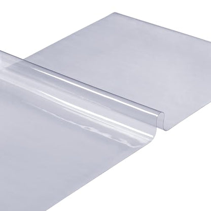 VEVOR Clear Table Cover Protector, 1.5mm Thick 36 x 72 in PVC Plastic Tablecloth, Waterproof & Oil Spill Proof, Customizable Rectangle Table Cover for Writing Desk, Coffee Table, Dining Room Table - size: 72" x 36" (Rectangular)