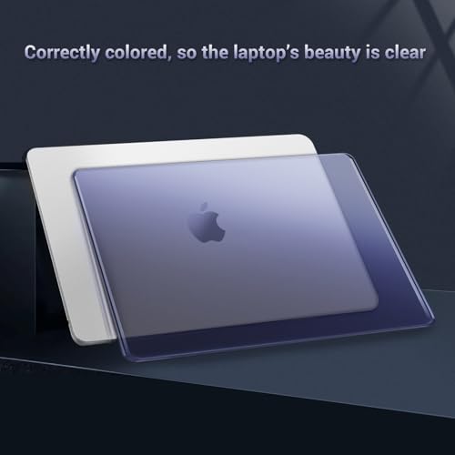 MOSISO Ultra-Thin & Seamlessly Closes Cover Compatible with MacBook Air 13 inch Case M5 M4 M3 M2 2026-2022 A3449 A3240 A3113 A2681, 2 in 1 Kit Anti-Fingerprints Shell for Mac Air 13.6, Navy Blue - color: Navy Blue