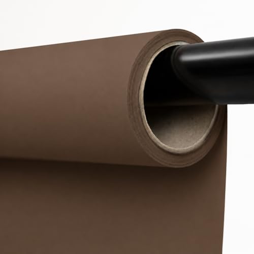 Kate Seamless Paper Backdrop Brown Seamless Backdrop Paper Rolls (106.8''x32.8' Coco Brown) - color: Coco Brown, size: 106.8''x32.8'