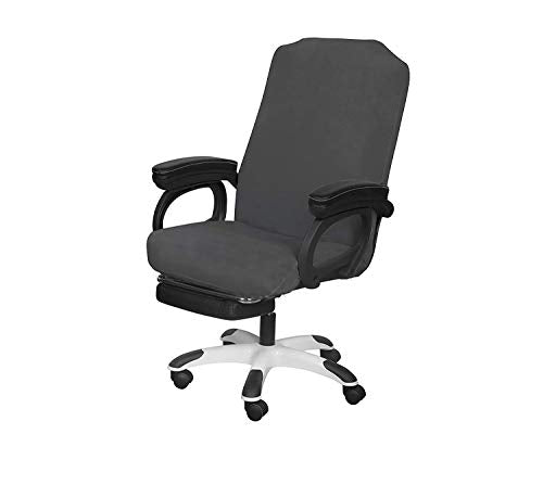 SARAFLORA Office Chair Cover- Medium, Grey- Removable Computer Chair Cover for Office Chair with Zipper for Universal Rotating Chair Desk Chair Cover Chair Seat Washable Protector for Pets - color: Grey, size: Medium | 1PCS