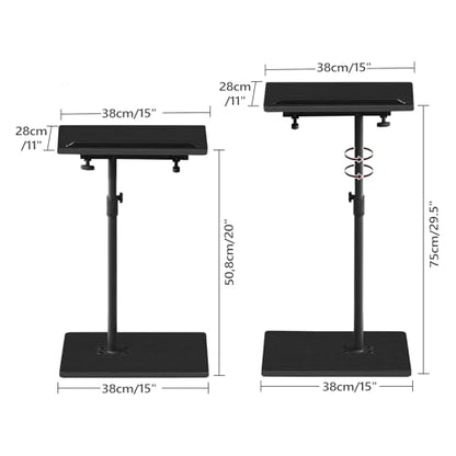 MAHANCRIS TV Tray Table, Height Adjustable TV Trays with 360° Swivel, Space-Saving Side Table for Couch, Multi-Functional Sofa Table with Anti-Slip Bar, Bedside, Black ETBK4501 - color: Black