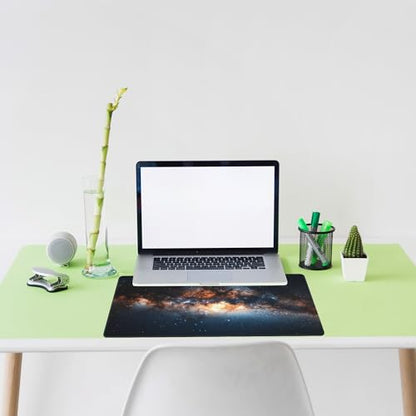 Galaxy Starry Sky Desk Mat Large Mouse Pad Gaming Mousepad 31.5 x 15.8 in | Desk Pad for Keyboard and Mouse, Large Non-Slip Rubber Base Mousepad Desk Mat with Stitched Edges for Gaming Office - color: Galaxy