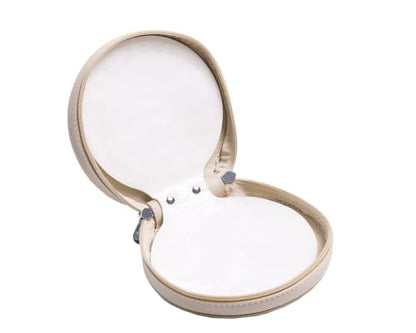 Hard Protective Travel Case for CD, 20-Capacity CD/DVD Case, PU Leather Disc Organizer, Suitable for Car, Home, Office, Travel (Beige) - color: Beige
