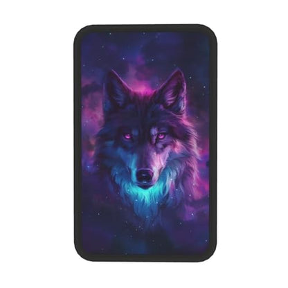 Car Center Console Cover Purple Wolf Print Polyester Fabric Car Armrest Cover Cool Animal on Galaxy Nebula Universal Car Interior Accessories for Most Vehicles SUVs Truck Sedans - color: Wolf
