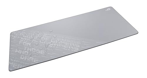 ASUS ROG Scabbard II Arctic Gray XXL Gaming Mouse Pad – 35.4” x 15.7” (Extended/XXL Size), Soft Cloth Surface, Water/Oil/Dust-Resistant, Anti-Fray Edges, Non-Slip Base - Gray - color: Gray, size: 35.4L x 15.7W inches