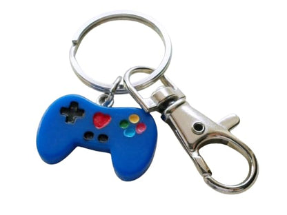 Video Game Controller Charm Keychain with Clasp, Gamer, Gaming Keychain