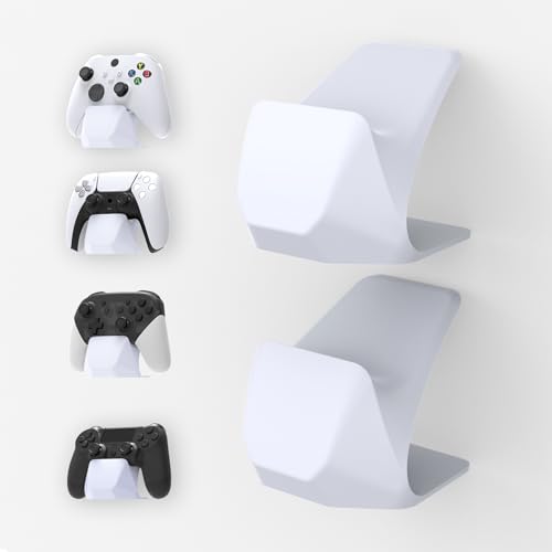 PlayVital 2 Pack Universal Display Stand for Nintendo Switch 2 Pro & Switch Pro Controller, Desk Holder for ps5, Edge, ps4, Xbox Series X/S, Xbox One, Elite Series 2 Controller - White - color: 2 White