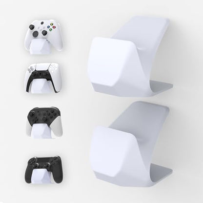 PlayVital 2 Pack Universal Display Stand for Nintendo Switch 2 Pro & Switch Pro Controller, Desk Holder for ps5, Edge, ps4, Xbox Series X/S, Xbox One, Elite Series 2 Controller - White - color: 2 White