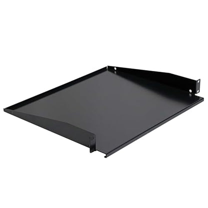 Aeons 1U 19-inch Universal Server Shelf Rack Mount Cantilever Center Mount Shelf 15" Deep, Fixed Server Rack Cabinet Solid Shelf Black 2-Pack - style: 1U-15" Solid
