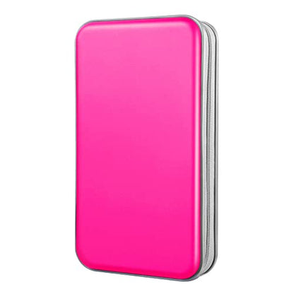 DVD Case, Bivisen CD Case Holder Wallet Binder 96 Capacity CD/DVD Cases Storage Holder Binder Organizer Wallet Book for Car Home Travel (Hot Pink) - color: Hot Pink