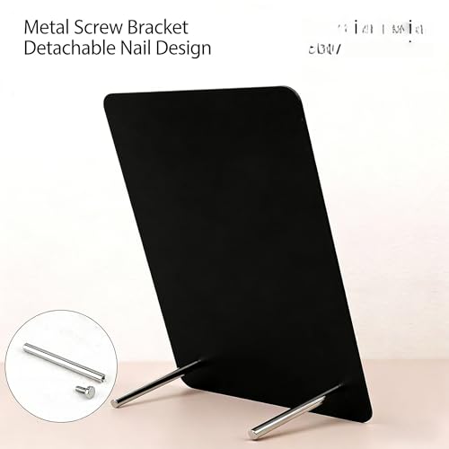 1-Pack Magnet Board, Magnet Display Stand, 12.6 x 11 Inch Memo Board with Removable Feet for Desk, Kitchen, Memo, Photo and Document Display(1, Black-Vertical) - color: Black-vertical